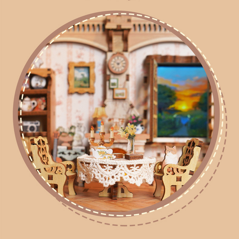Country Lifestyle DIY Dynamic Music & Dynamic Scene Dollhouse-Book Nook World