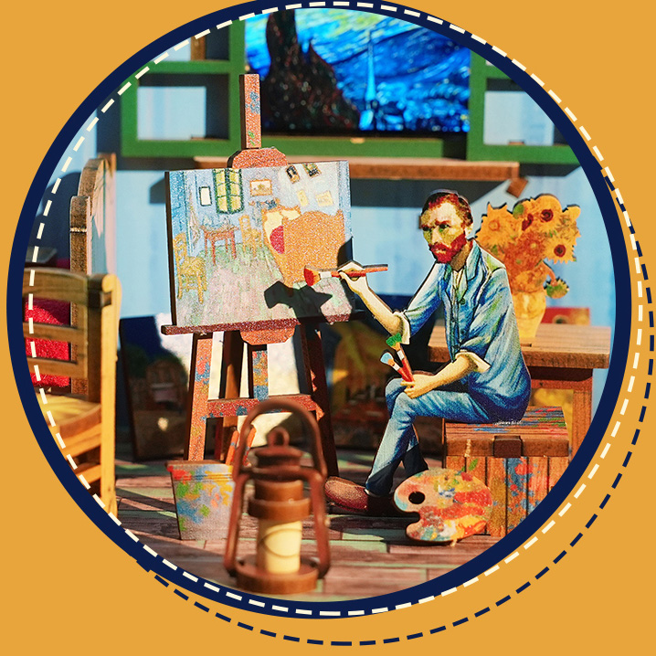 Van Gogh's Dream DIY Dynamic Music & Dynamic Scene Dollhouse-Book Nook World