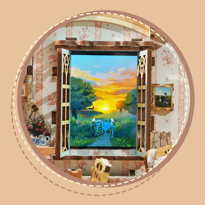 Country Lifestyle DIY Dynamic Music & Dynamic Scene Dollhouse-Book Nook World