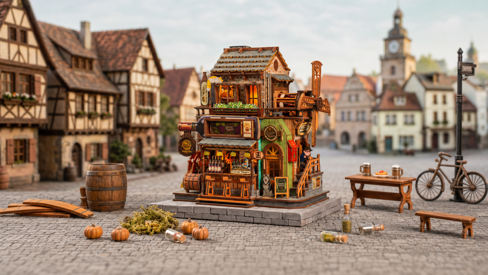 Where the Tavern Glows Beneath a Turning Windmill