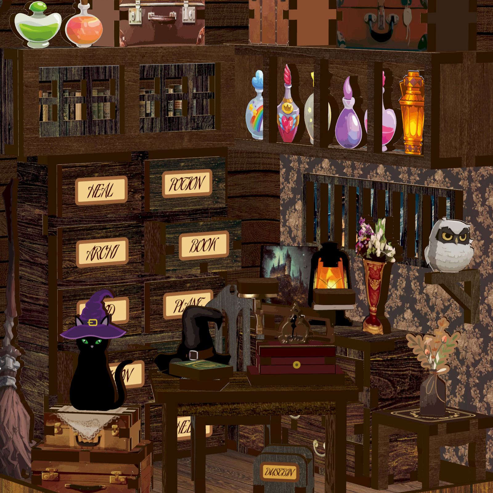 Magic Book House DIY Book Nook Kit & DIY Doll House Kit-Book Nook World