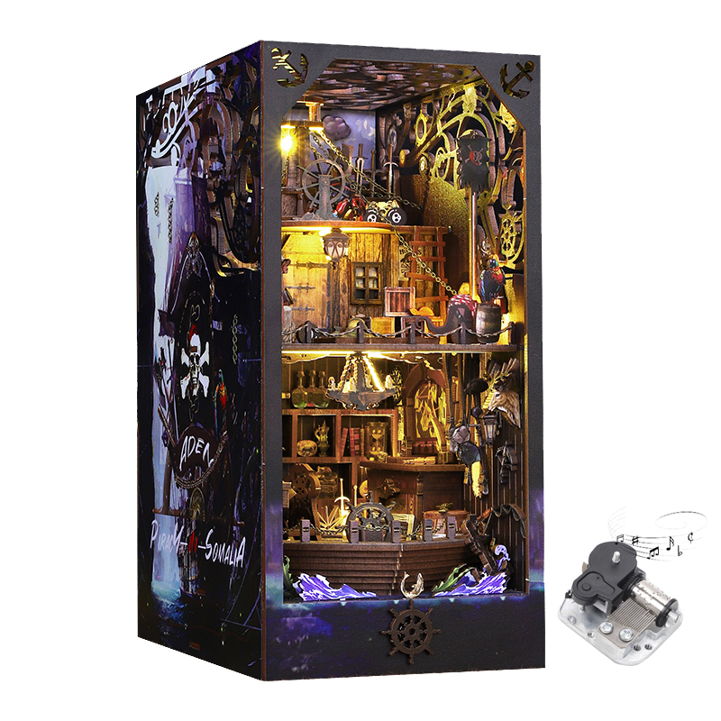 Aden Pirate Ship DIY Book Nook Kit-Book Nook World