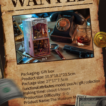 Detective Series - The Museum Mystery DIY Book Nook Kit-Book Nook World