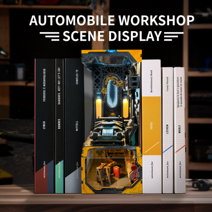 Automobile Workshop DIY Book Nook Kit（Dust cover included）-Book Nook World