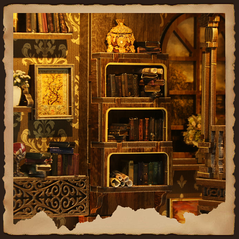 Ancient Book Collection Room DIY Book Nook Kit-Book Nook World