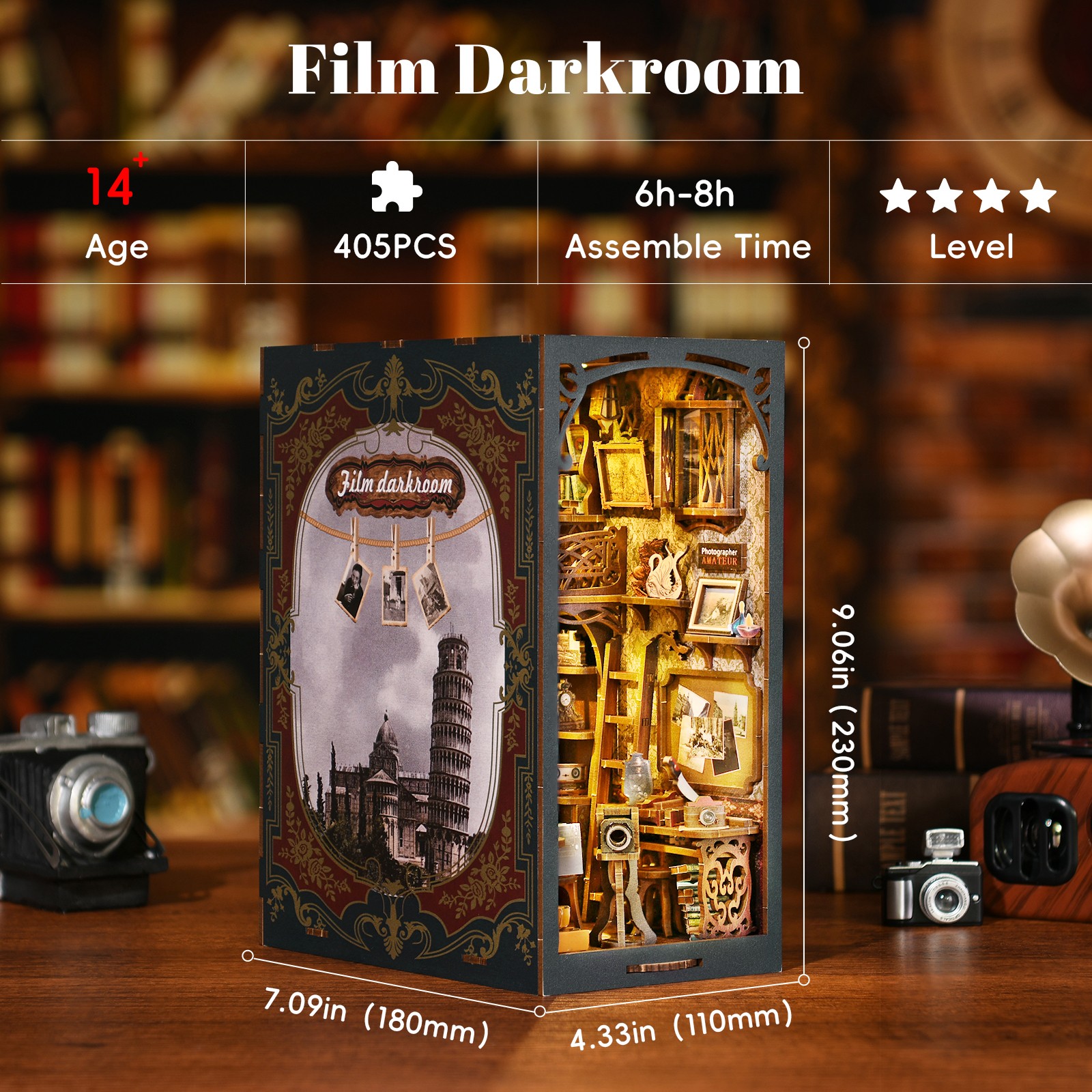 Film Darkroom DIY Book Nook Kit-Book Nook World