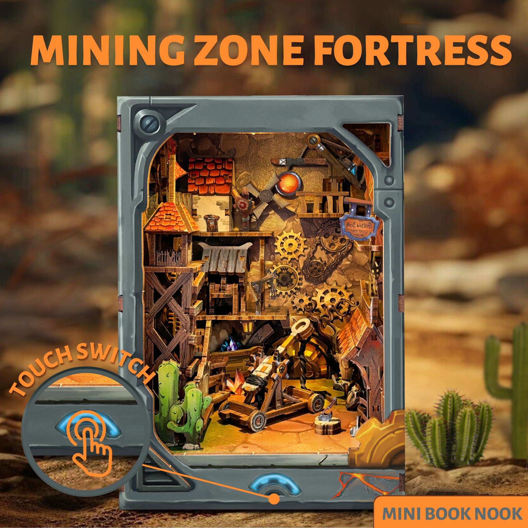Mining Zone Fortress DIY Book Nook Kit-Book Nook World