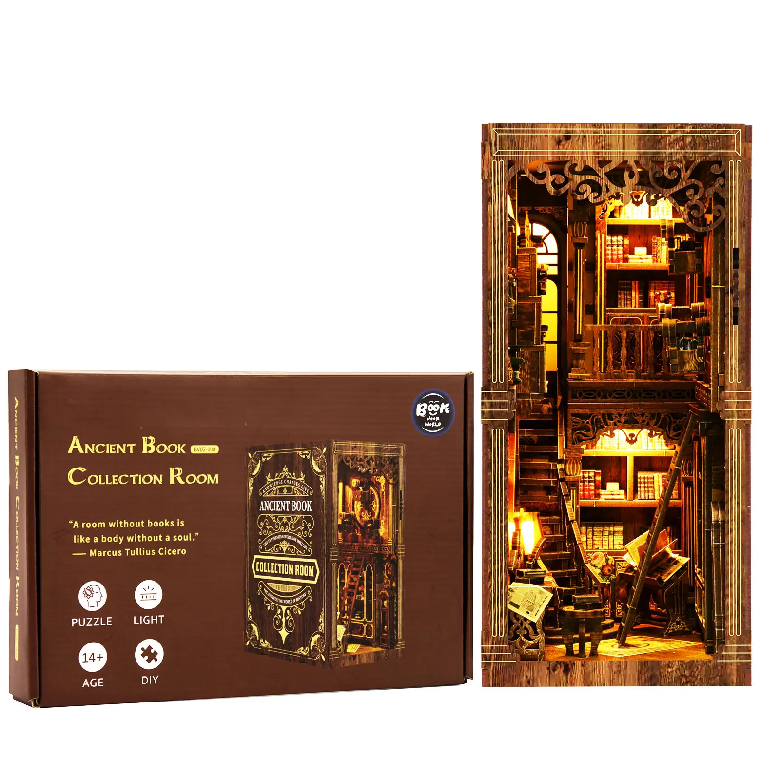 Ancient Book Collection Room DIY Book Nook Kit