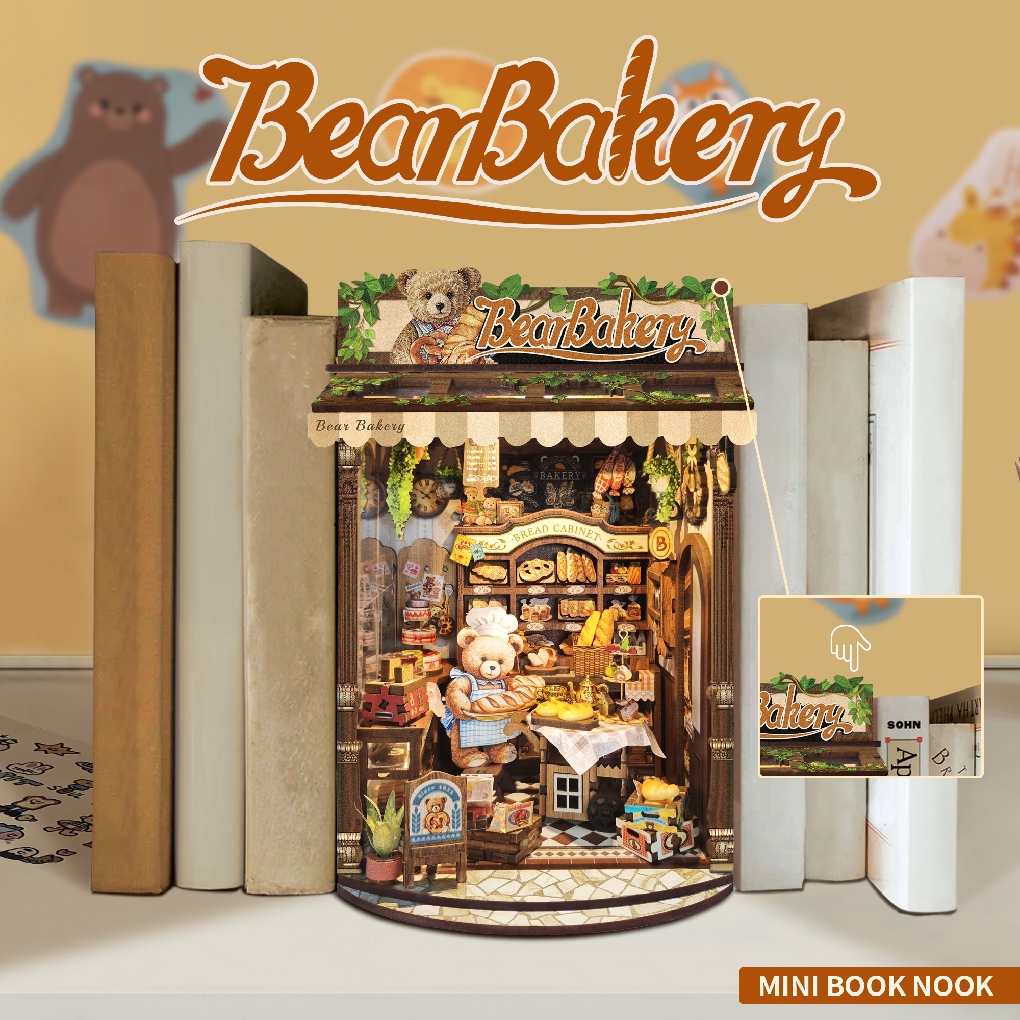 Bear Bakery DIY Book Nook Kit-Book Nook World