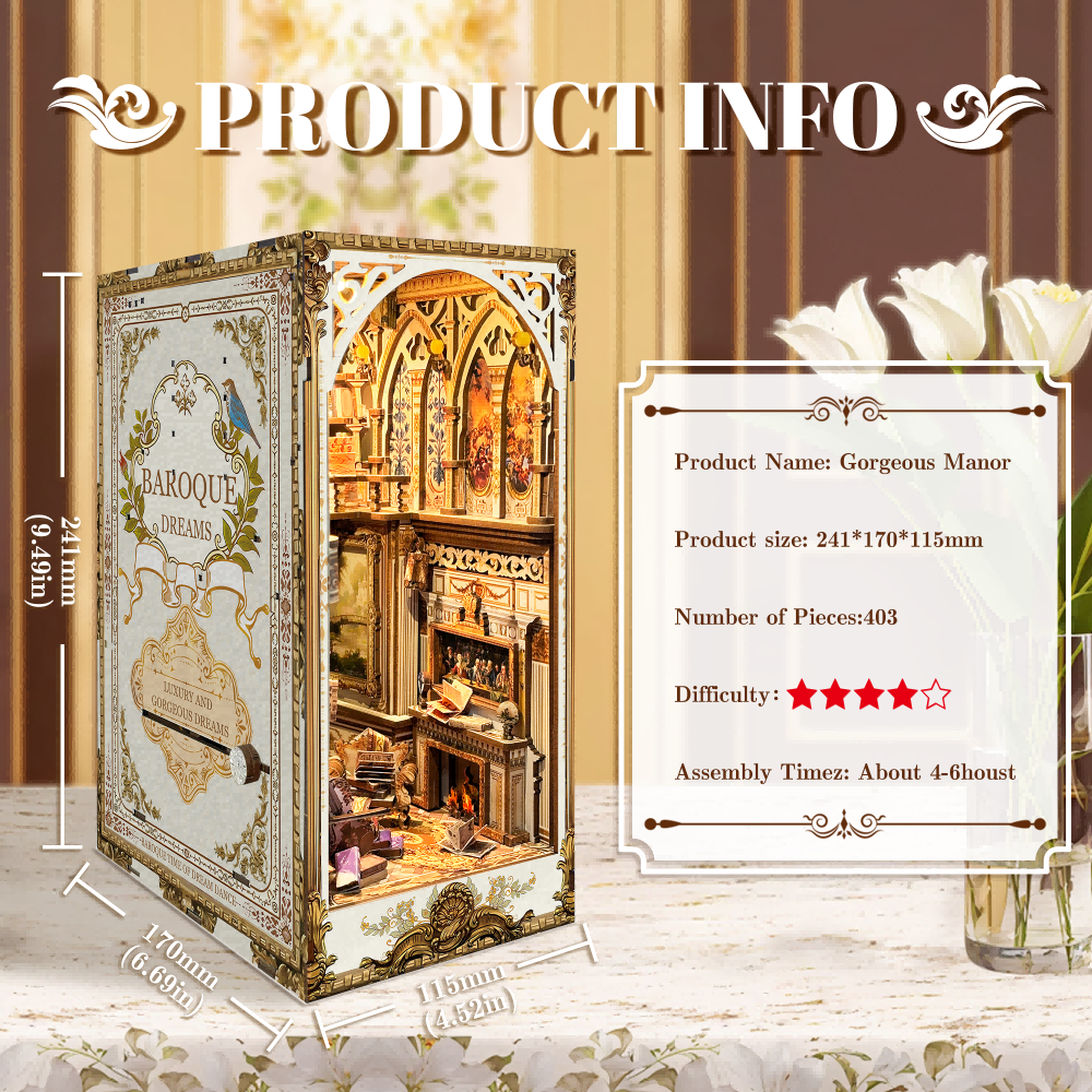 Gorgeous Manor DIY Book Nook Kit-Book Nook World