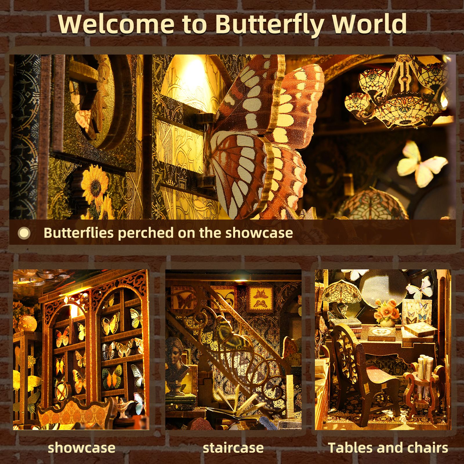 Butterfly Collection Room DIY Book Nook Kit-Book Nook World