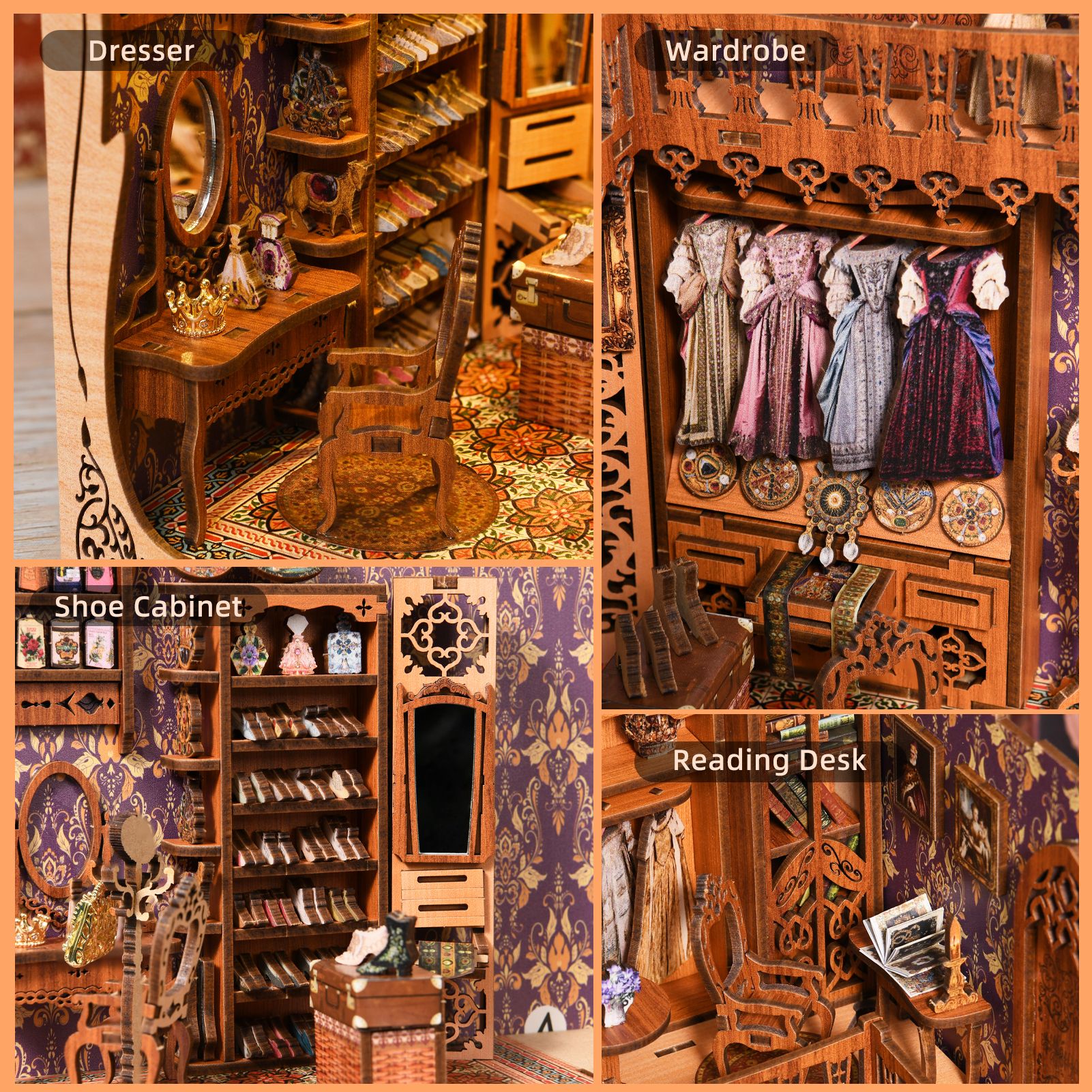Wardrobe of Duchess DIY Book Nook Kit -Book Nook World