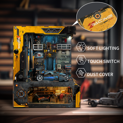 Automobile Workshop DIY Book Nook Kit（Dust cover included）-Book Nook World