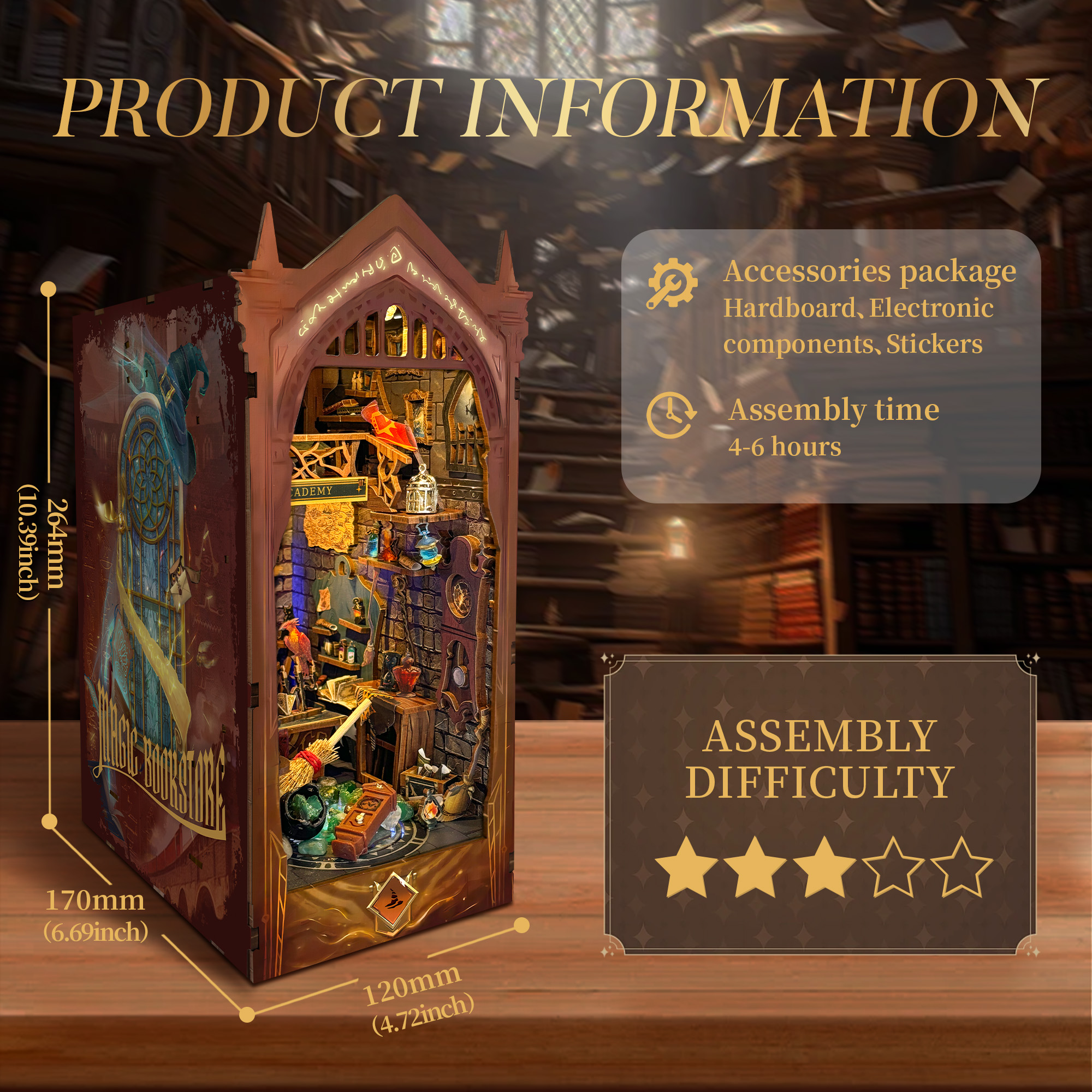 Magic Academy DIY Book Nook Kit-Book Nook World