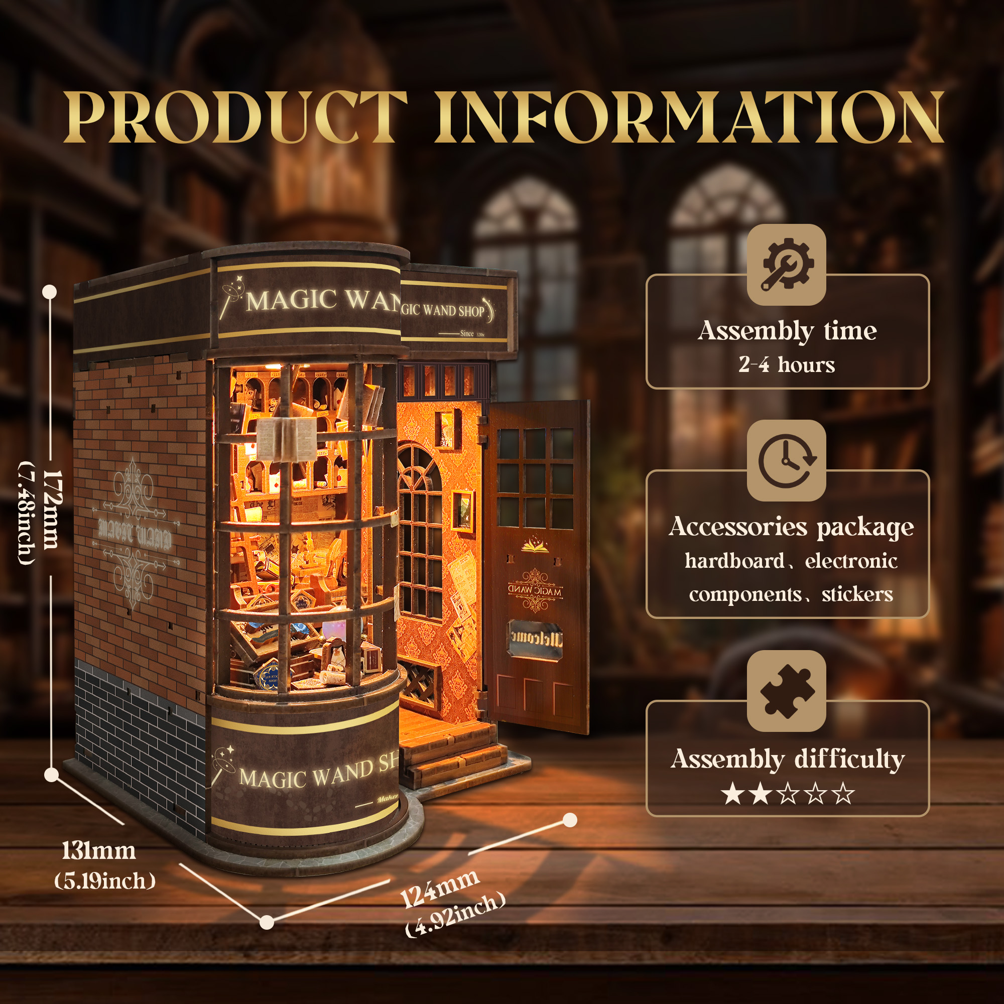 Magic Wand Store DIY Book Nook Kit-Book Nook World