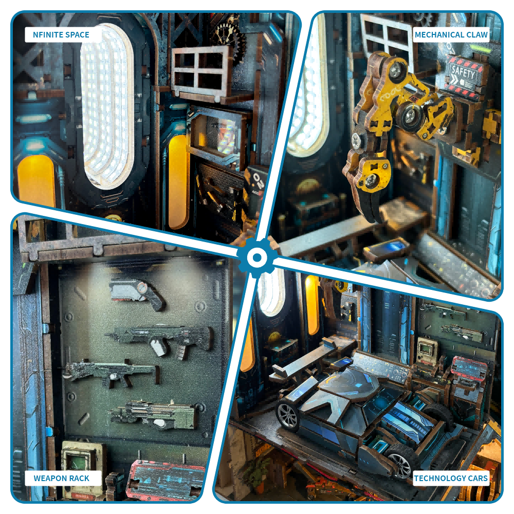 Automobile Workshop DIY Book Nook Kit（Dust cover included）-Book Nook World