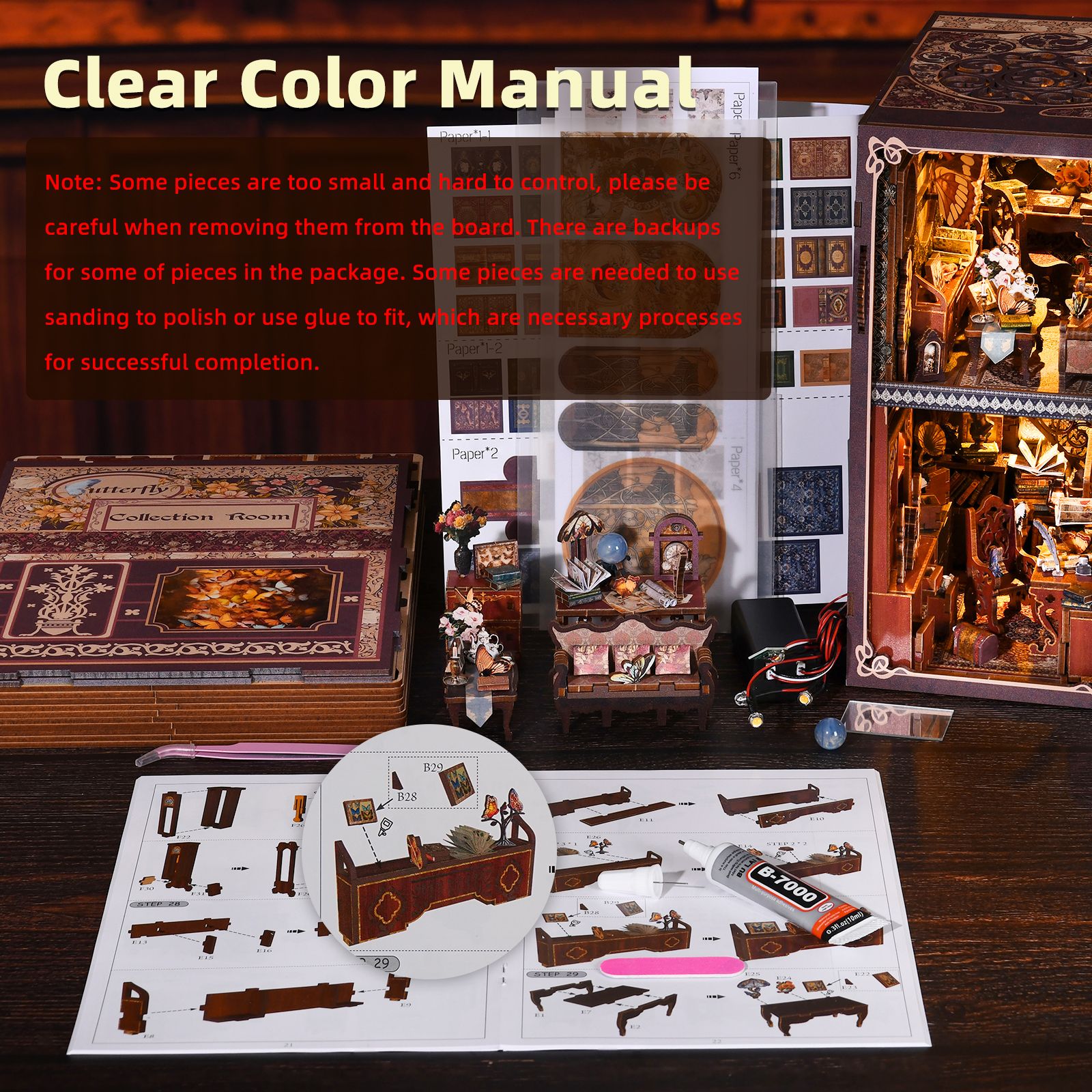 Butterfly Collection Room DIY Book Nook Kit-Book Nook World