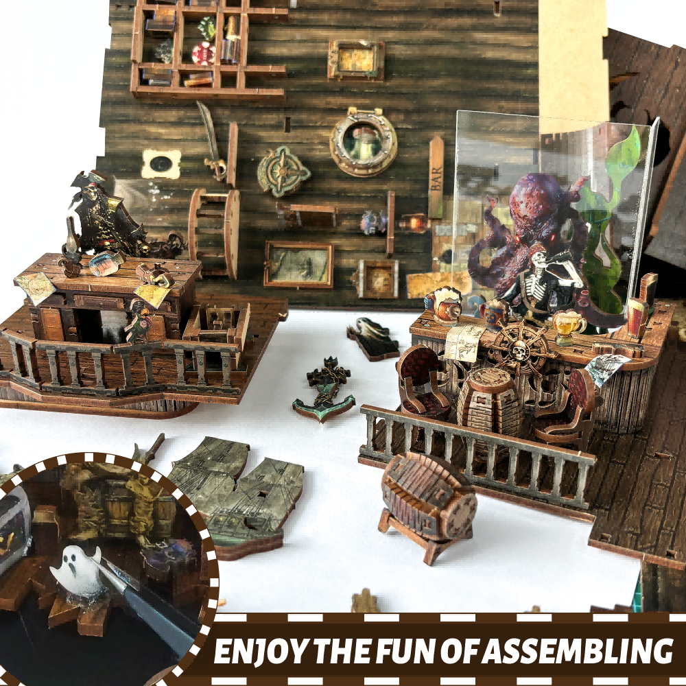 New World Ghost Ship DIY Book Nook Kit-Book Nook World