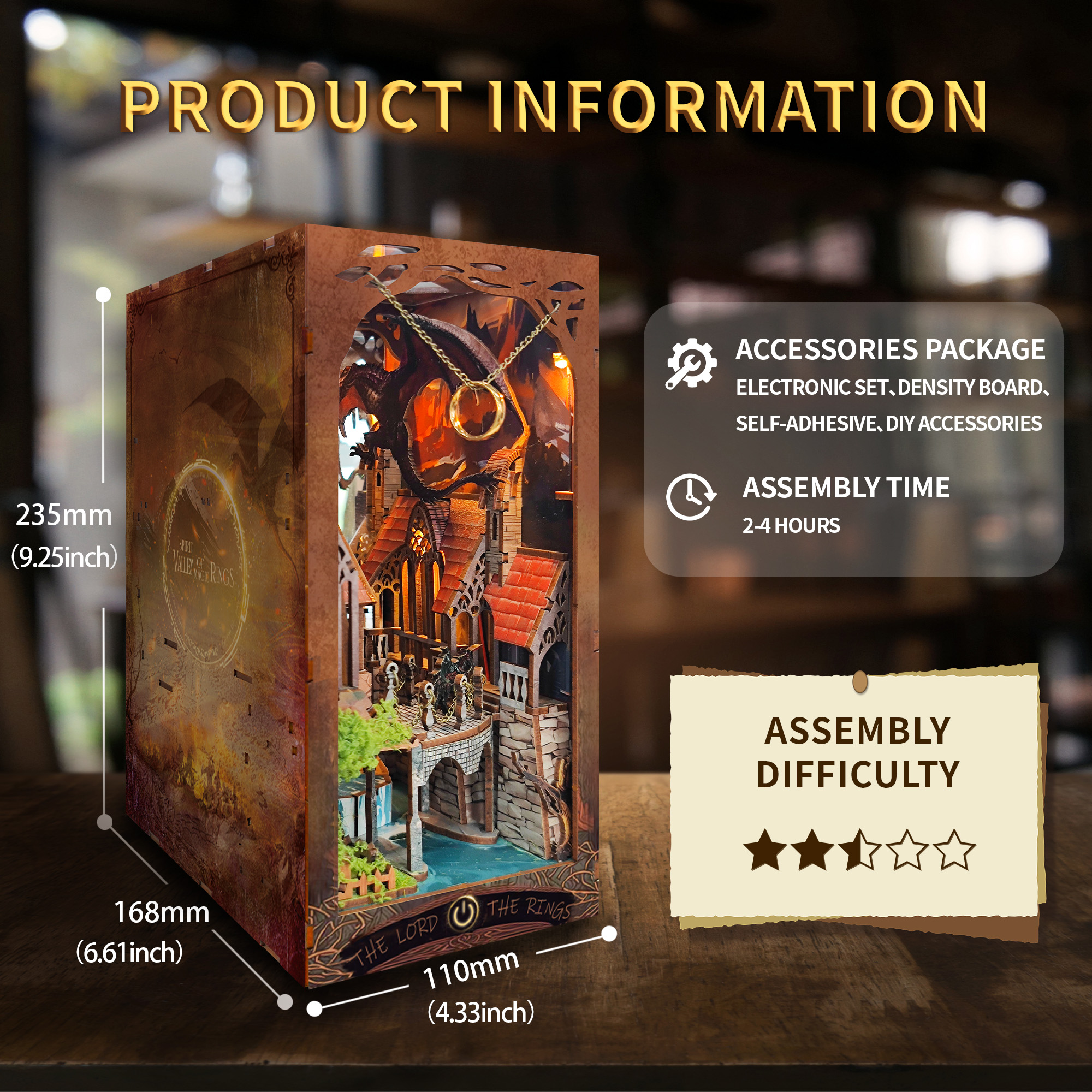 L.O.T.R | Spirit Valley of the Magic Ring DIY Book Nook Kit-Book Nook World