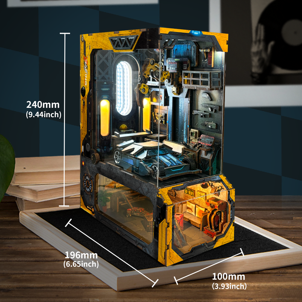 Automobile Workshop DIY Book Nook Kit（Dust cover included）-Book Nook World