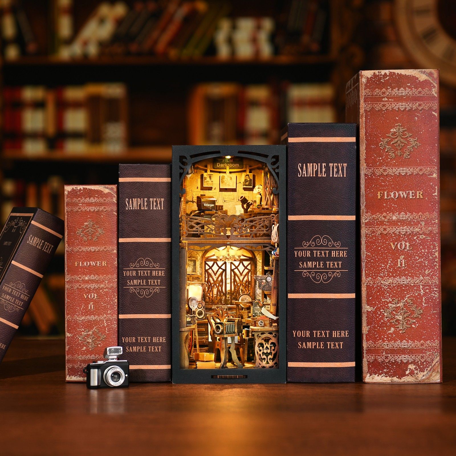 Film Darkroom DIY Book Nook Kit-Book Nook World