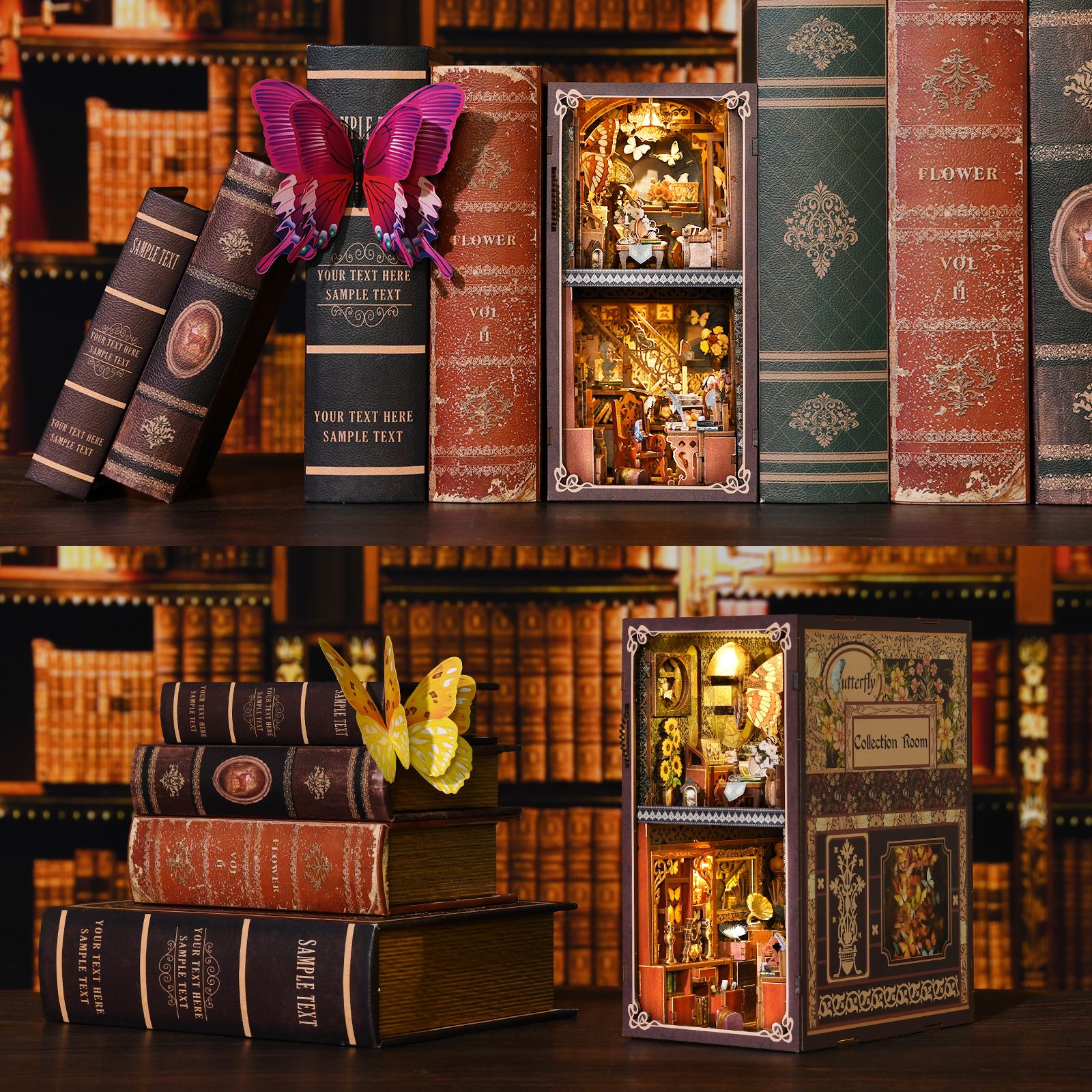 Butterfly Collection Room DIY Book Nook Kit-Book Nook World