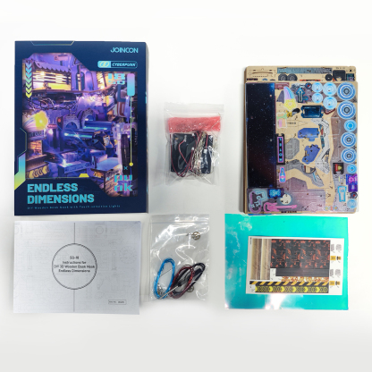 New Cyberpunk DIY Book Nook Kit with 70 LED Light-Book Nook World