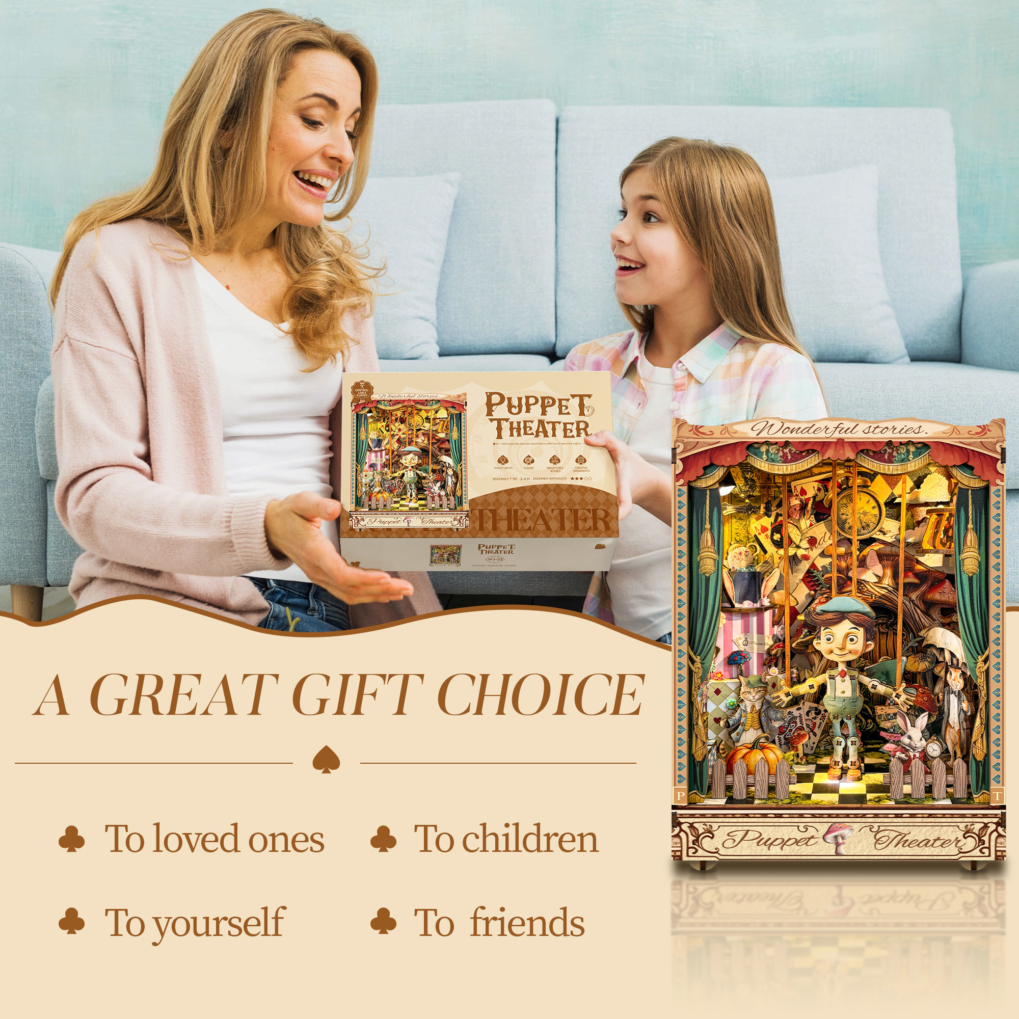 Puppet Theater DIY Book Nook Kit-Book Nook World