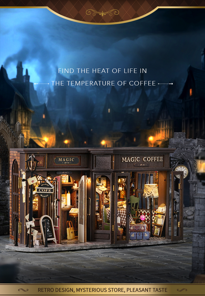 Miniature Wooden Coffee Shop