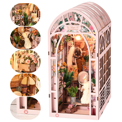 Mini Greenhouse DIY Book Nook Kit-Book Nook World