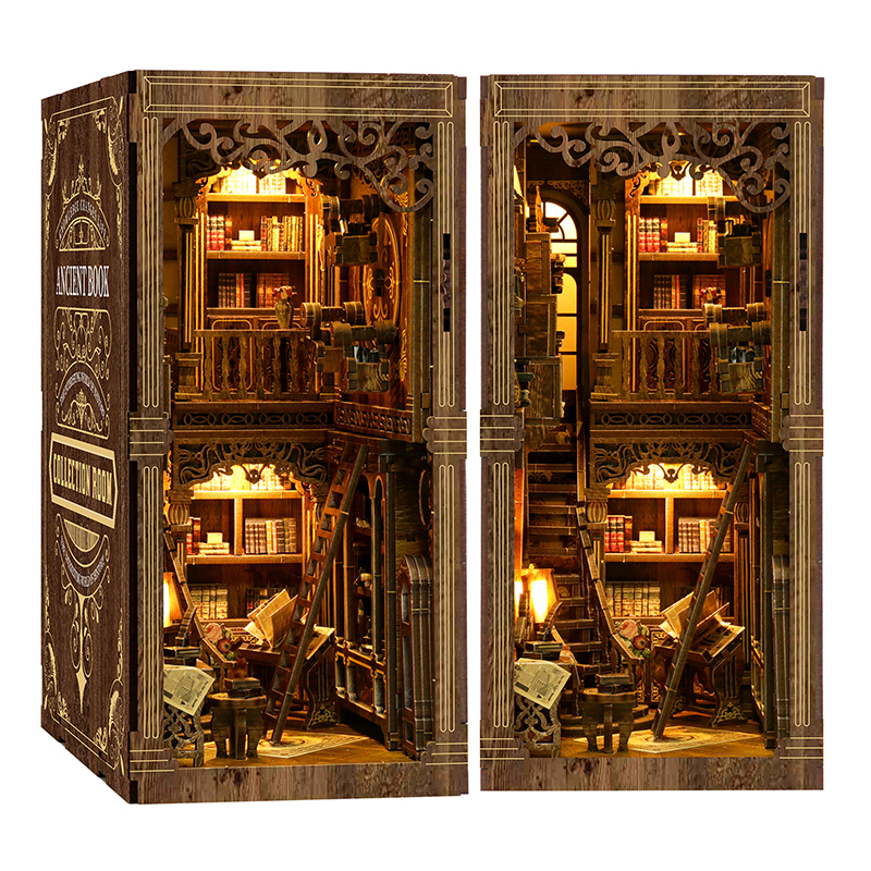 Ancient Book Collection Room DIY Book Nook Kit（Dust cover included）-Book Nook World