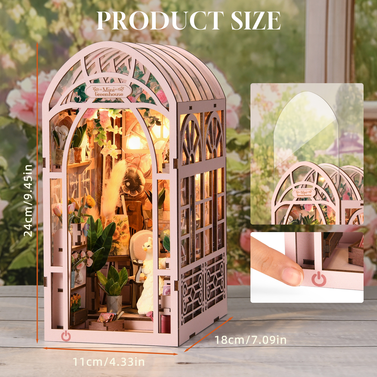 Mini Greenhouse DIY Book Nook Kit-Book Nook World