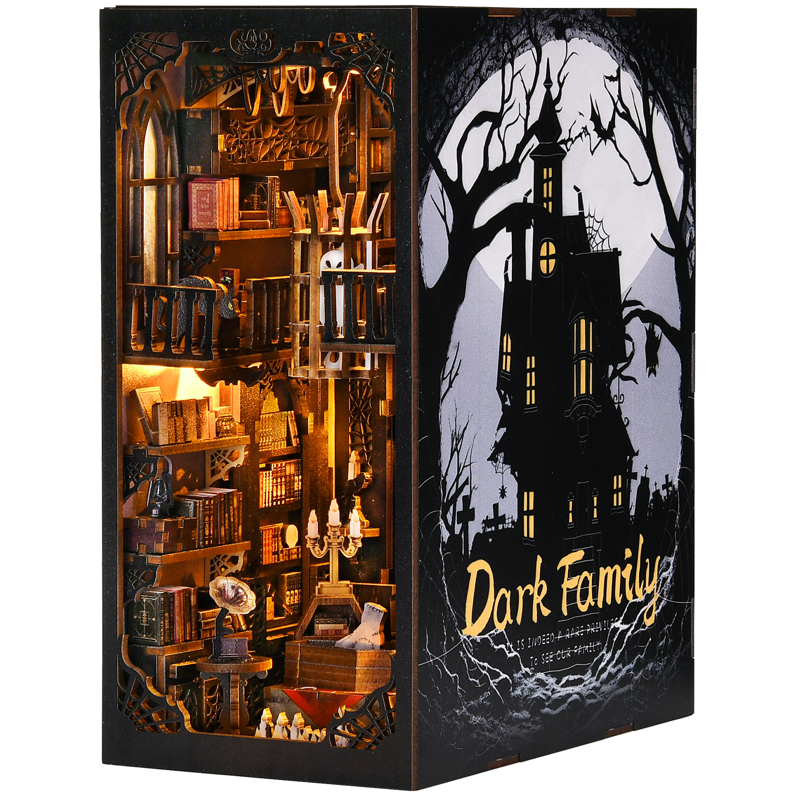 The Dark Family DIY Book Nook Kit-the addams family book nook, gothic book nook, spooky book nook.