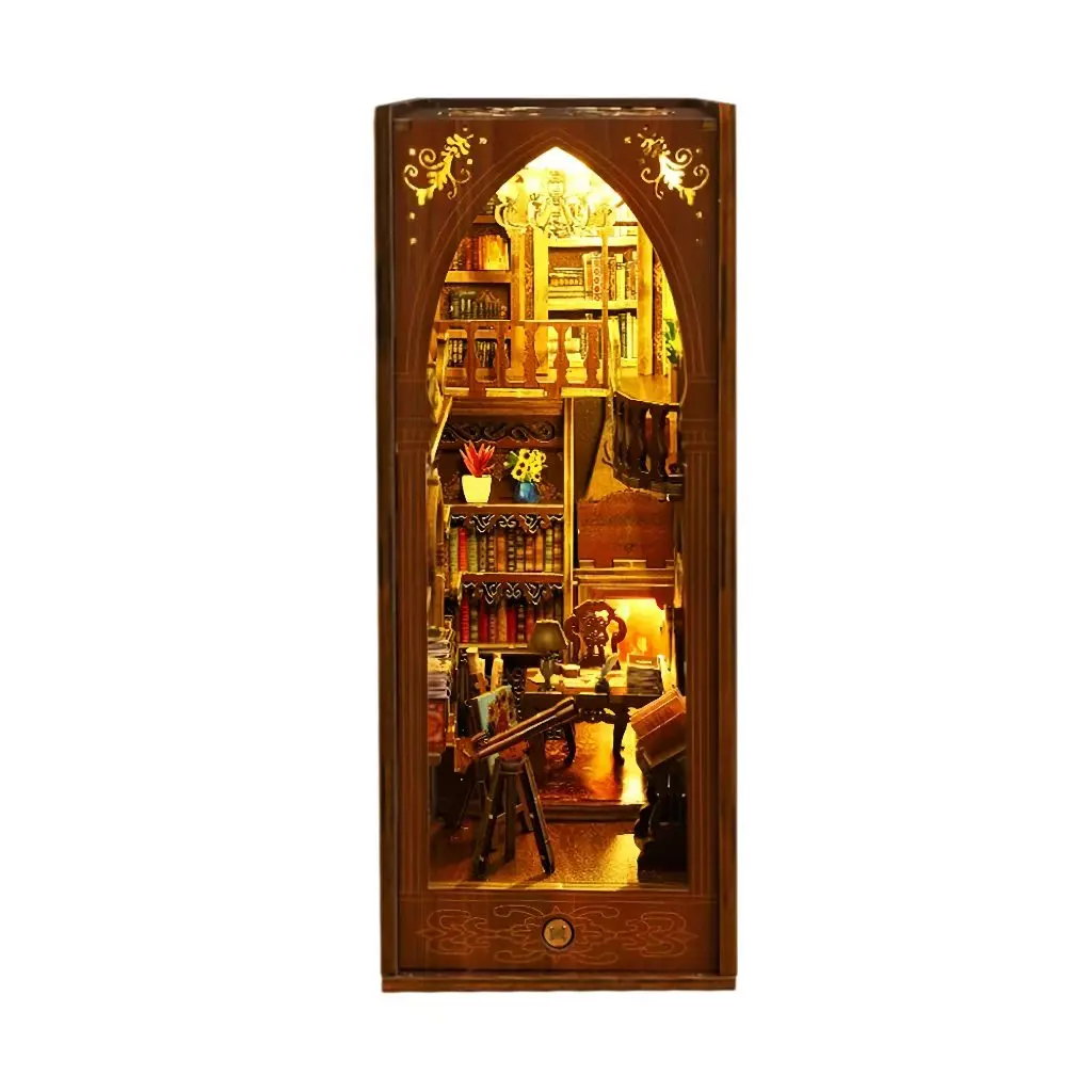 Library of Books DIY Book Nook Kit （With Music Box)