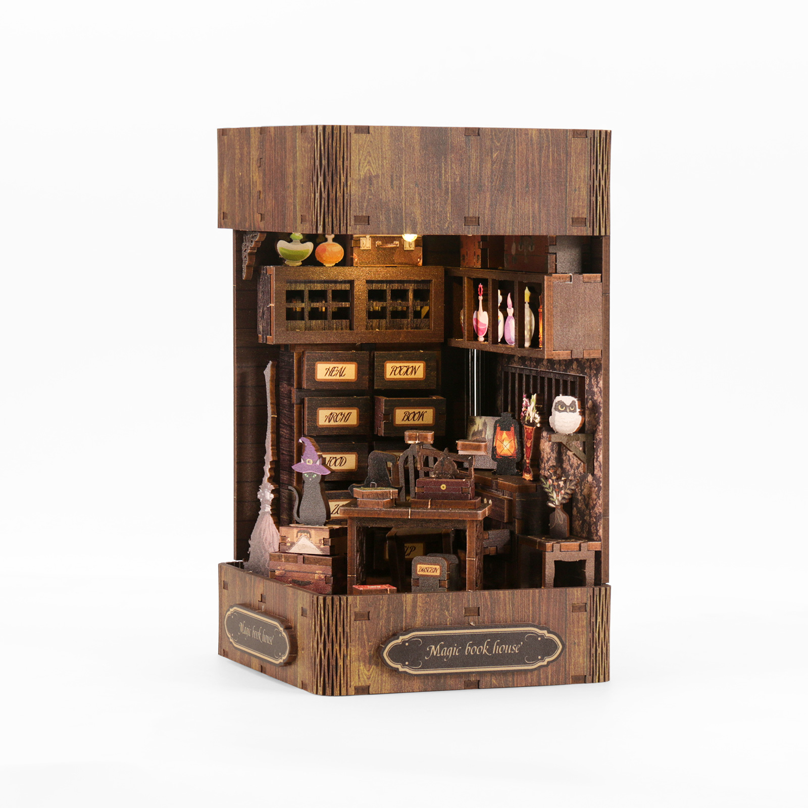 Magic Book House DIY Book Nook Kit & DIY Doll House Kit-Book Nook World