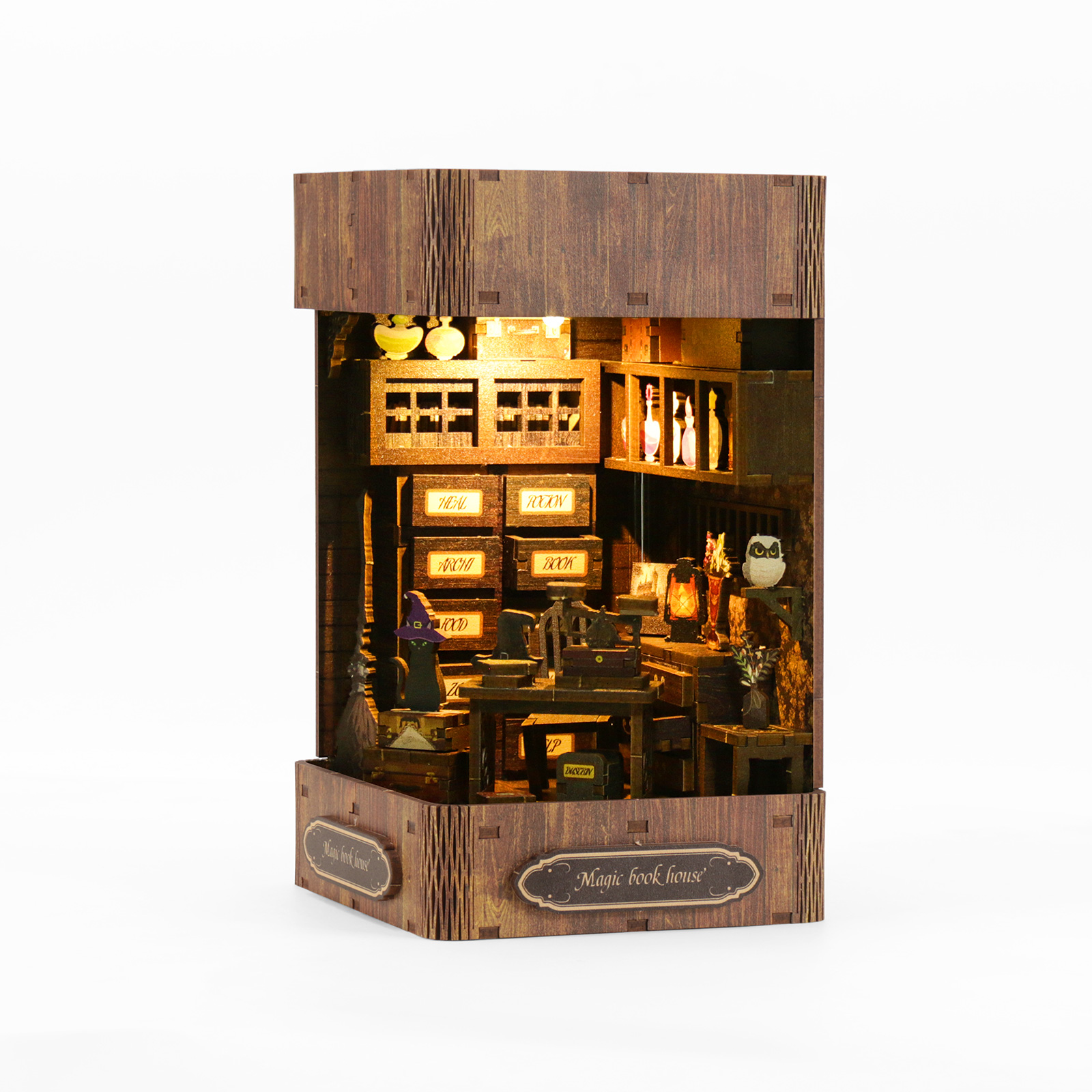 Magic Book House DIY Book Nook Kit & DIY Doll House Kit-Book Nook World