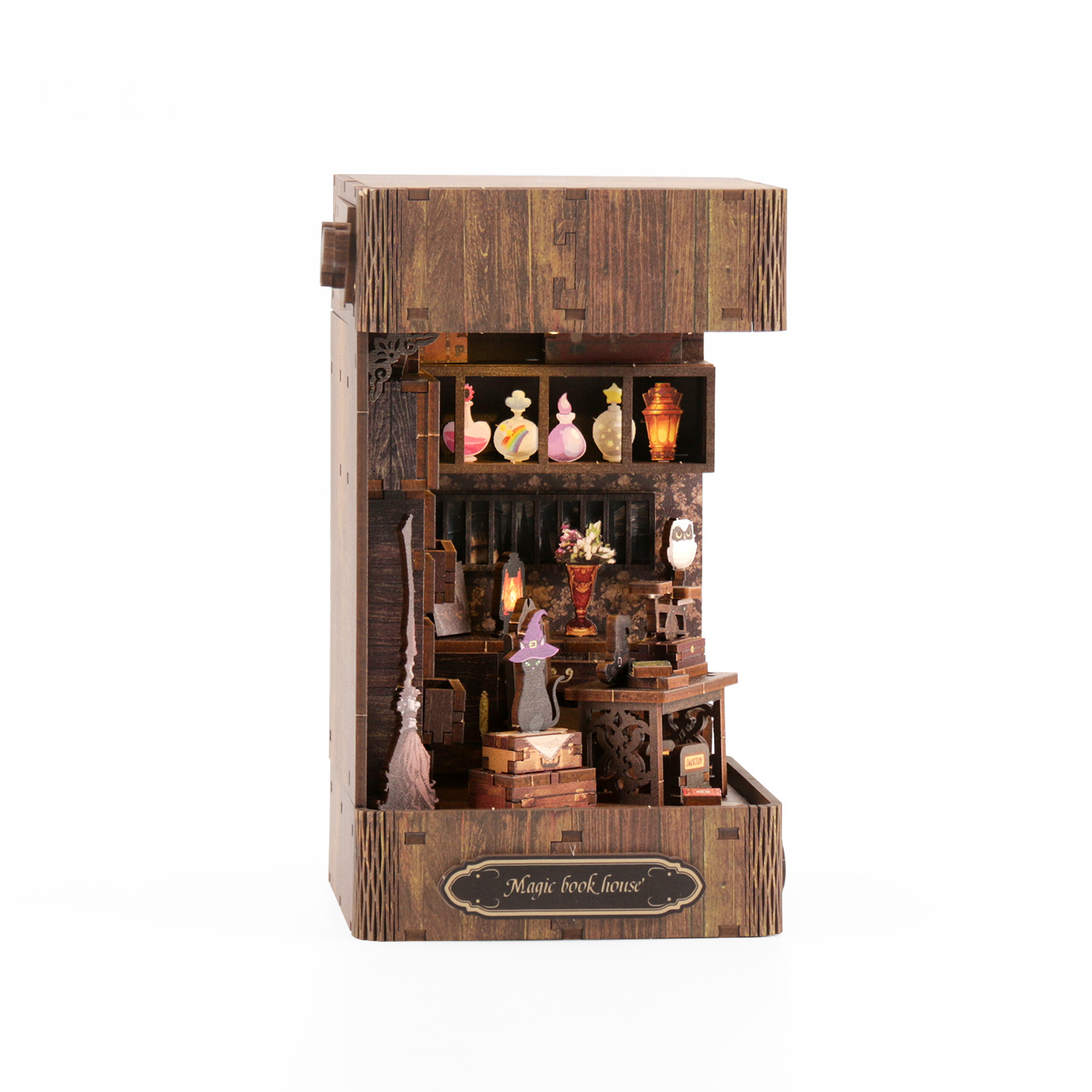 Magic Book House DIY Book Nook Kit & DIY Doll House Kit-Book Nook World