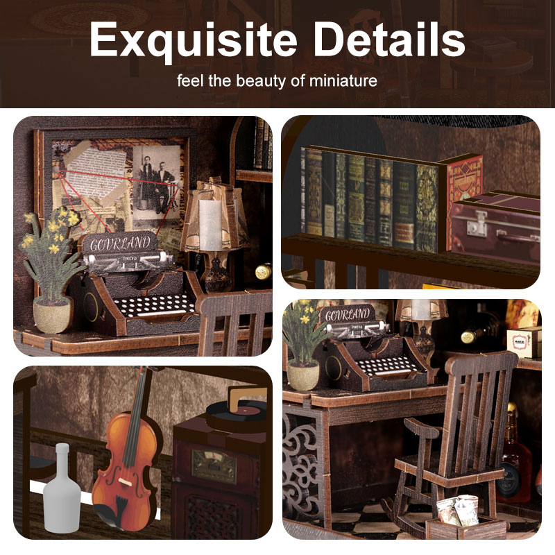 Detective Agency DIY Dollhouse Book Nook Kit-Book Nook World