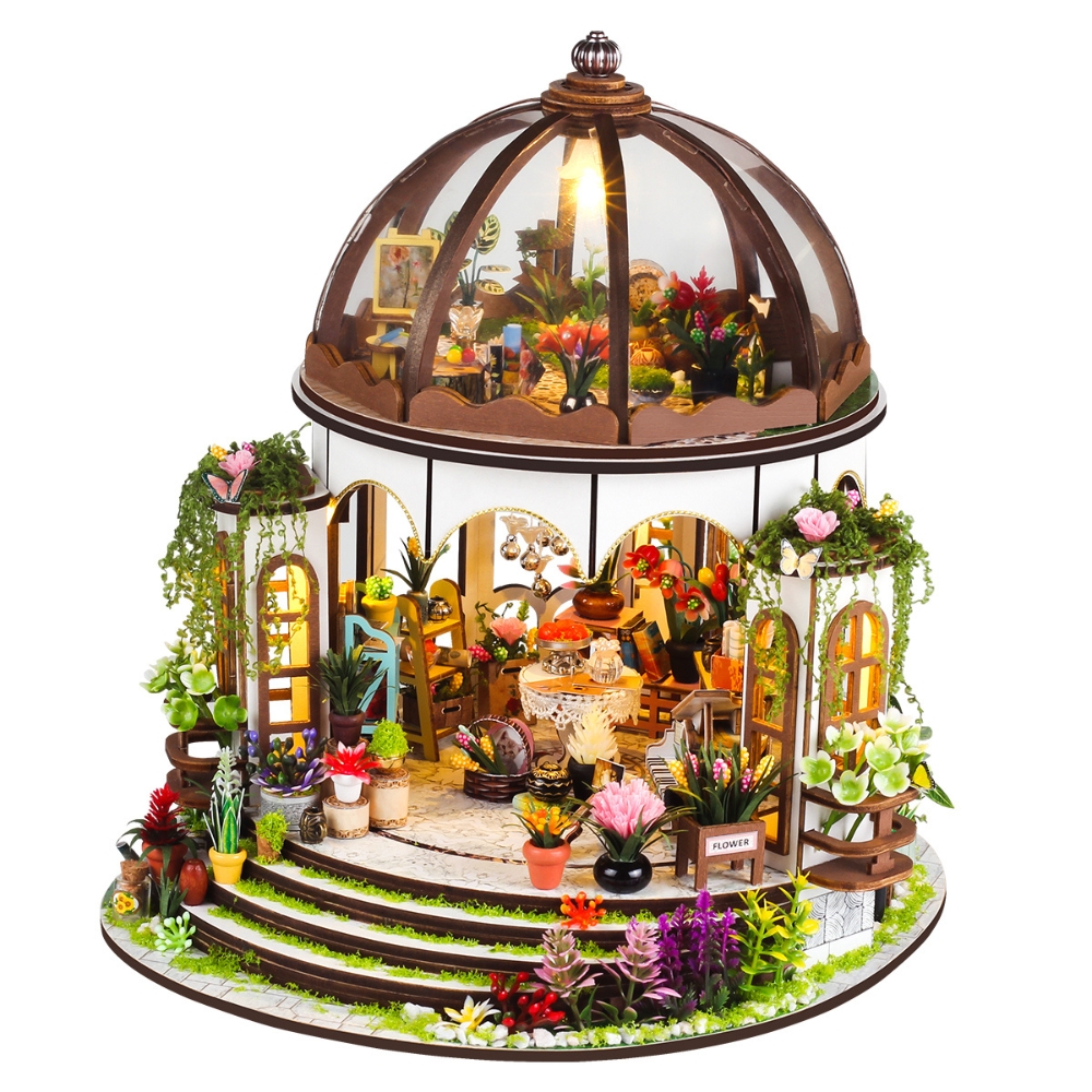 Hanging Garden Mini House Kit l DIY Miniature Kit-Book Nook World