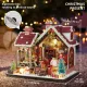 Warm Christmas Lodge Mini House Kit l DIY Miniaturset