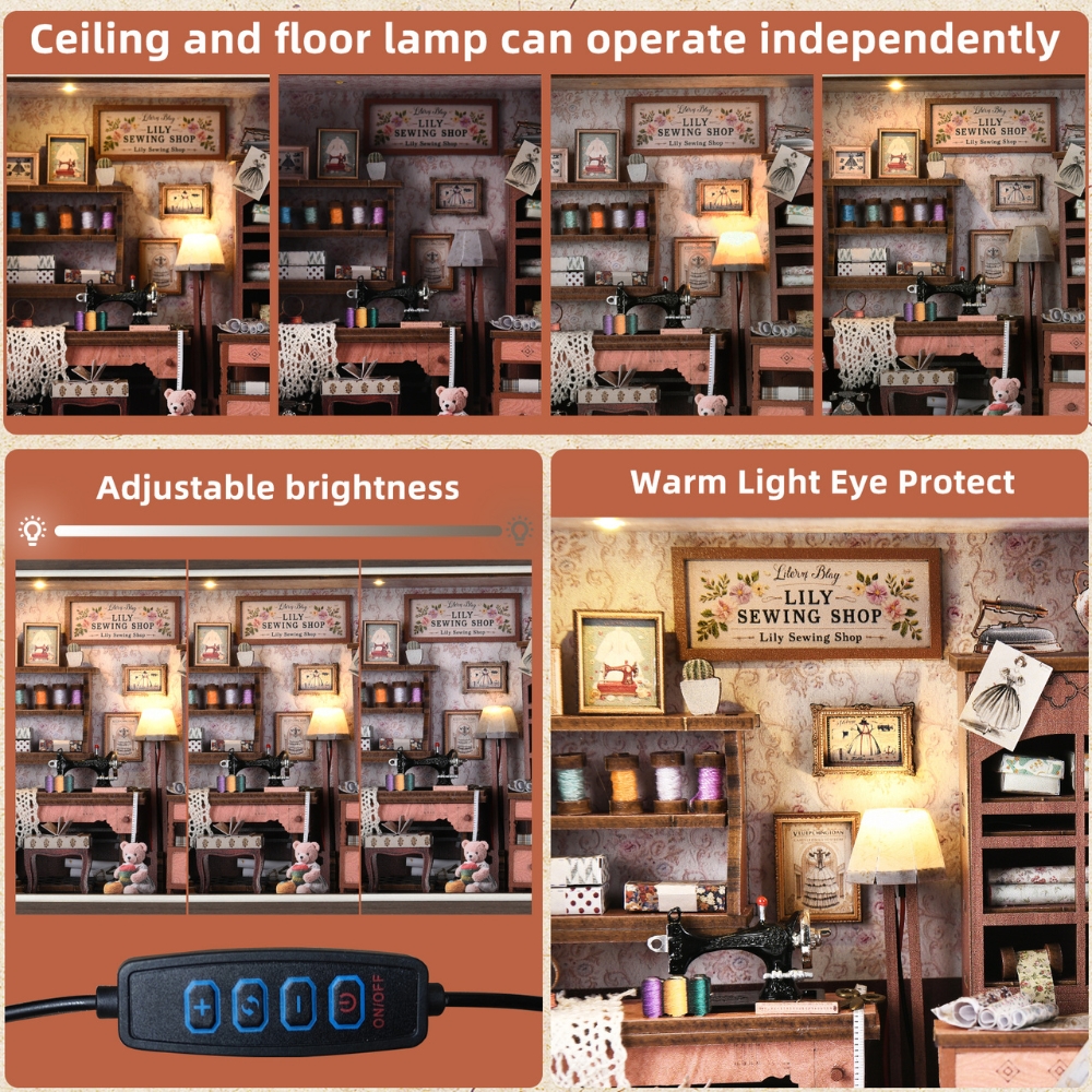 Lily Sewing Shop DIY Book Nook Kit-Book Nook World