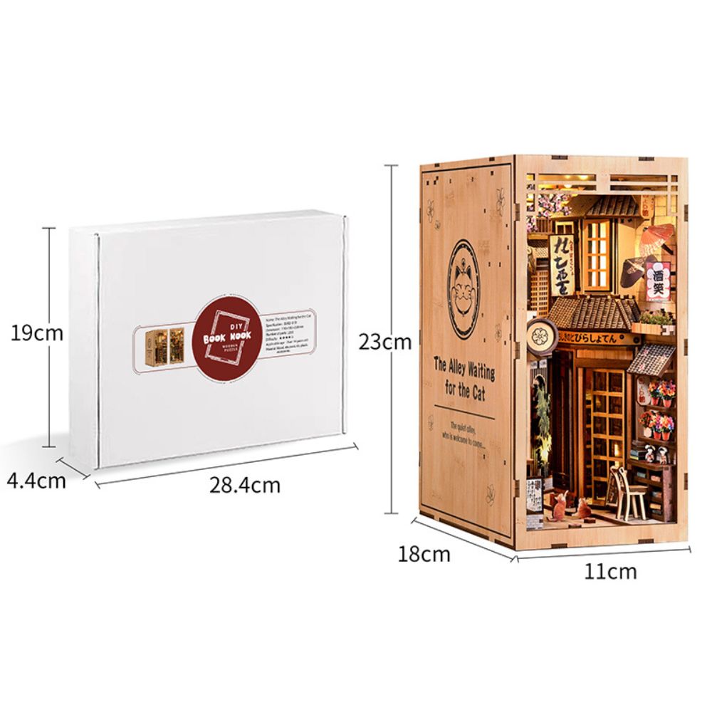 The Alley Waiting For The Cat DIY Book Nook Kit-Book Nook World