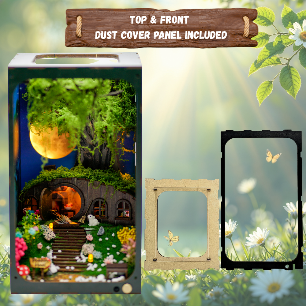 Hobbins Hovel DIY Book Nook Kit-dust cover book nook