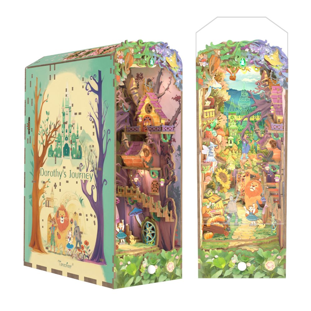 It includes wooden boards, an dust cover, instructions, and an LED electronic set.