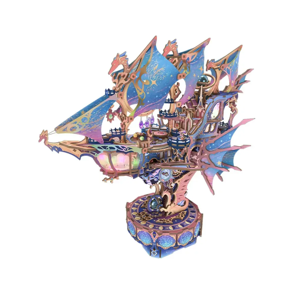 Bouwdetails van Magische Galaxy DIY 3D Puzzel Transmissiemodel Kit