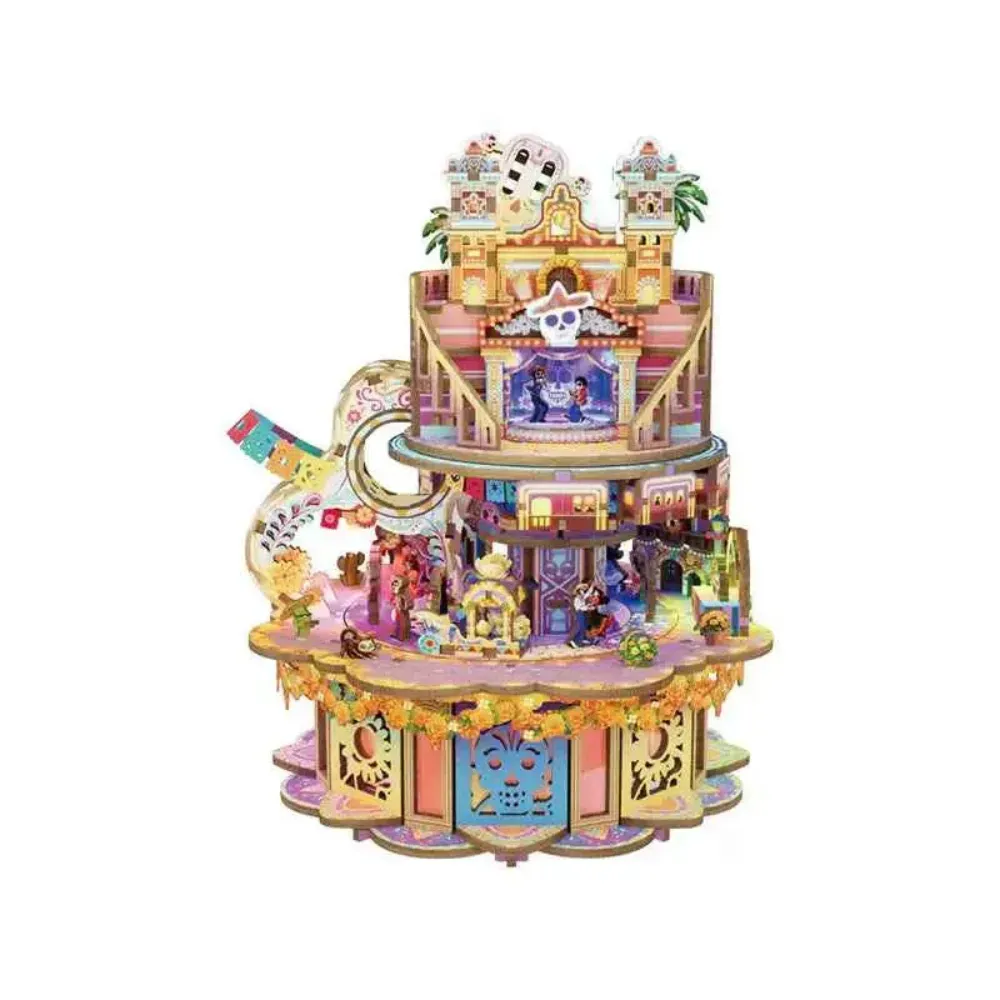 Bouwdetails van Dromen Dwalen 3D Creatieve Muzikale Puzzel DIY Draaibare Muziekdoos Kit