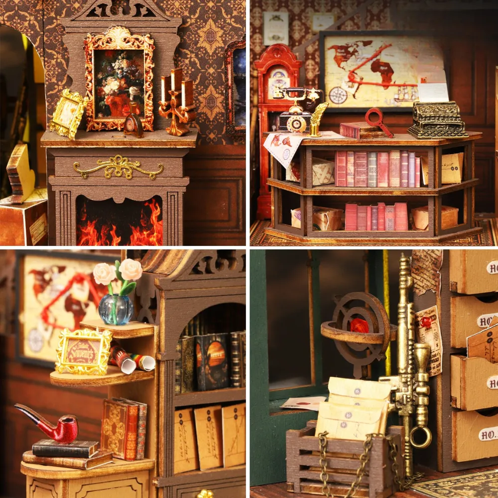 Green Detective Agency DIY Mini House Kit l DIY Miniature Kit