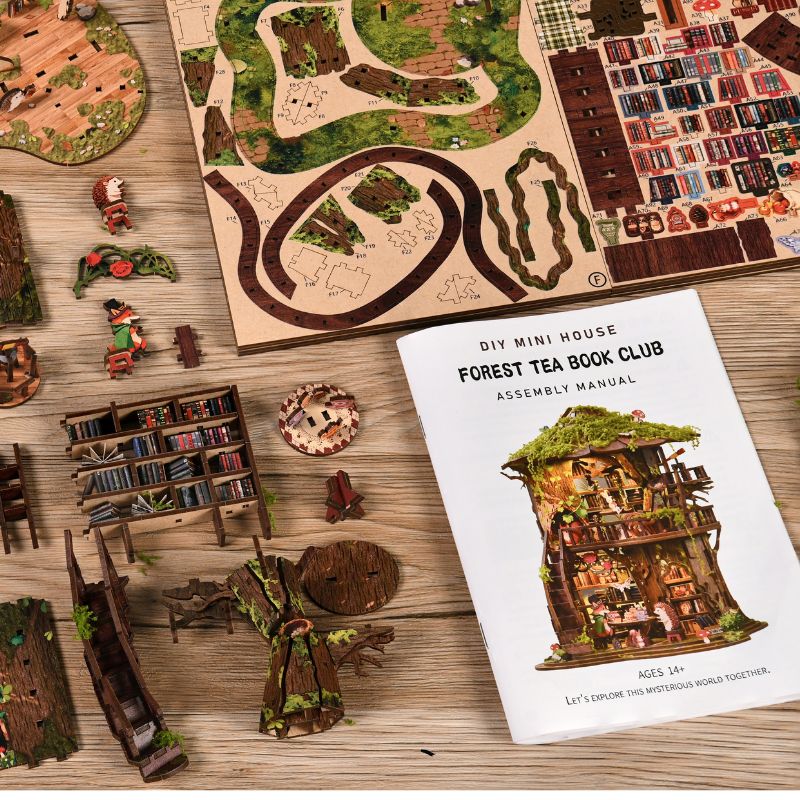 Forest Tea Book Club DIY Mini House Kit l DIY Miniature Kit