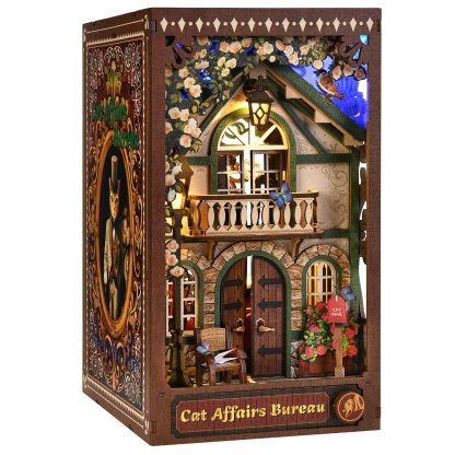 Cat Affairs Bureau DIY Book Nook Kit-Book Nook World
