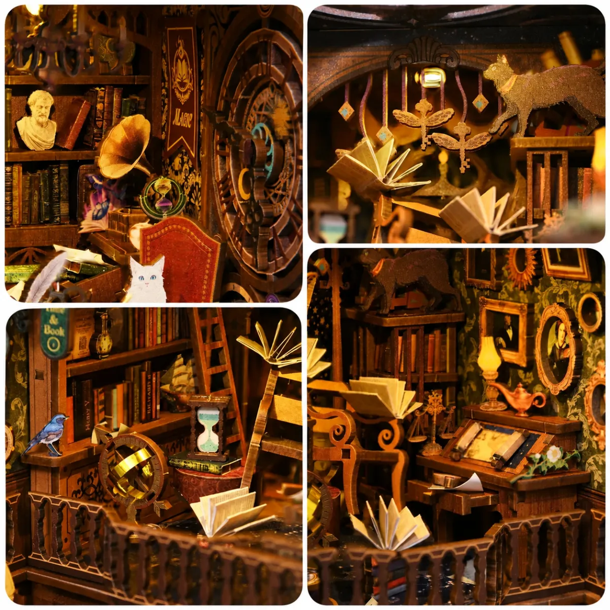 Details van de Rich Wonder-bibliotheek